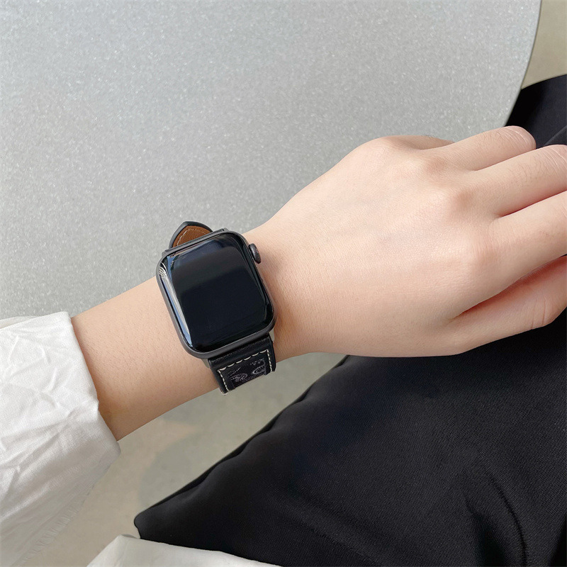 retro leather strape wrist band for iwatch