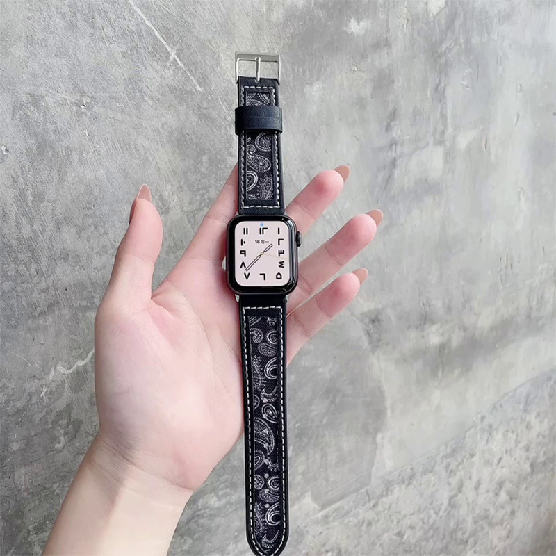 retro leather strape wrist band for iwatch