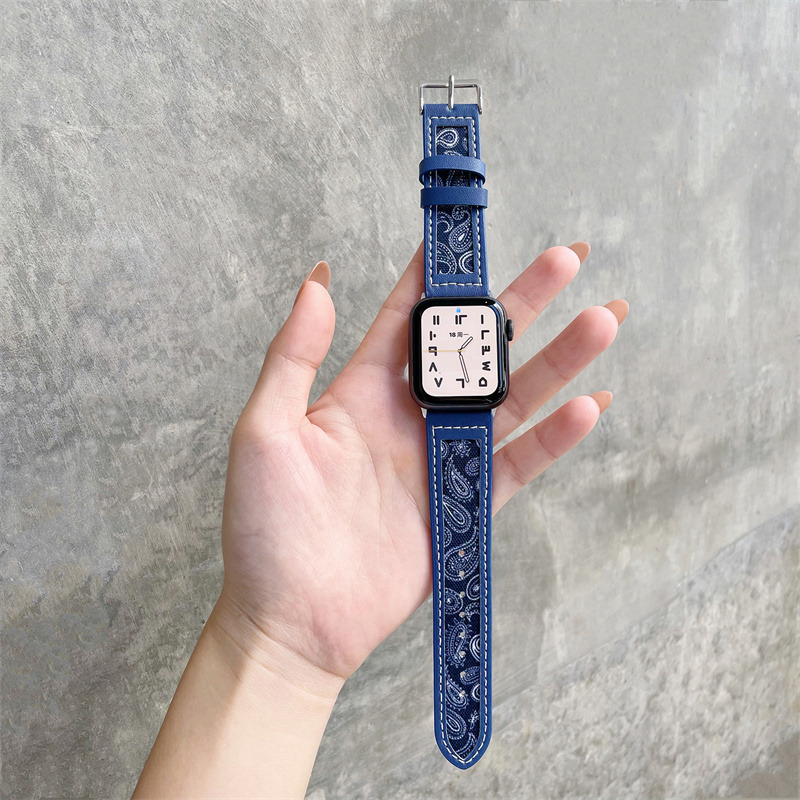 retro leather strape wrist band for iwatch