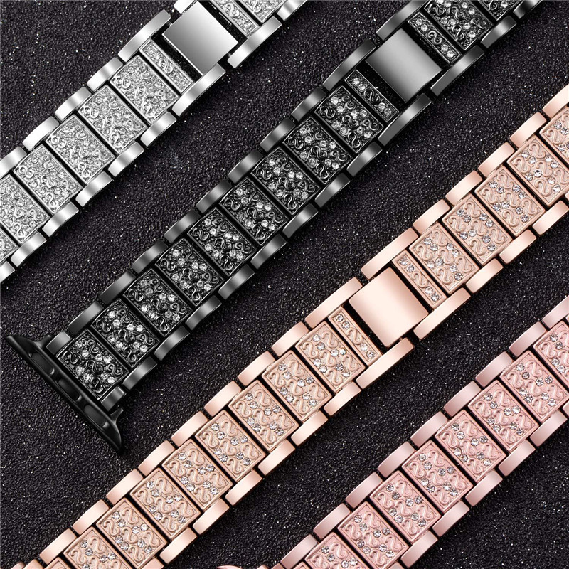 bling bracelets stainless steel straps for iwatch