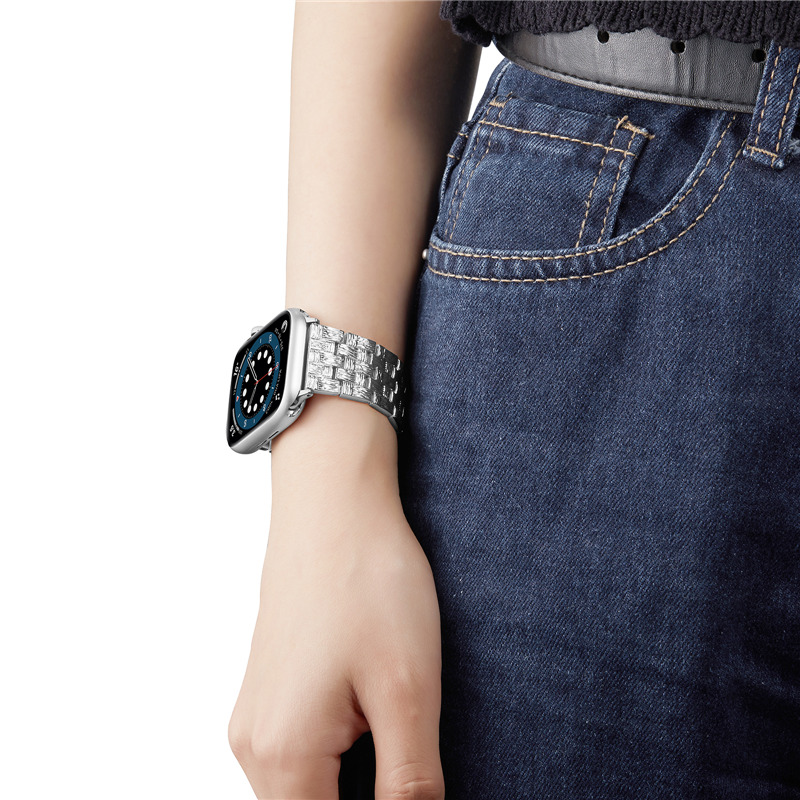 bling bracelet stainless steel strap metal band case for iwatch