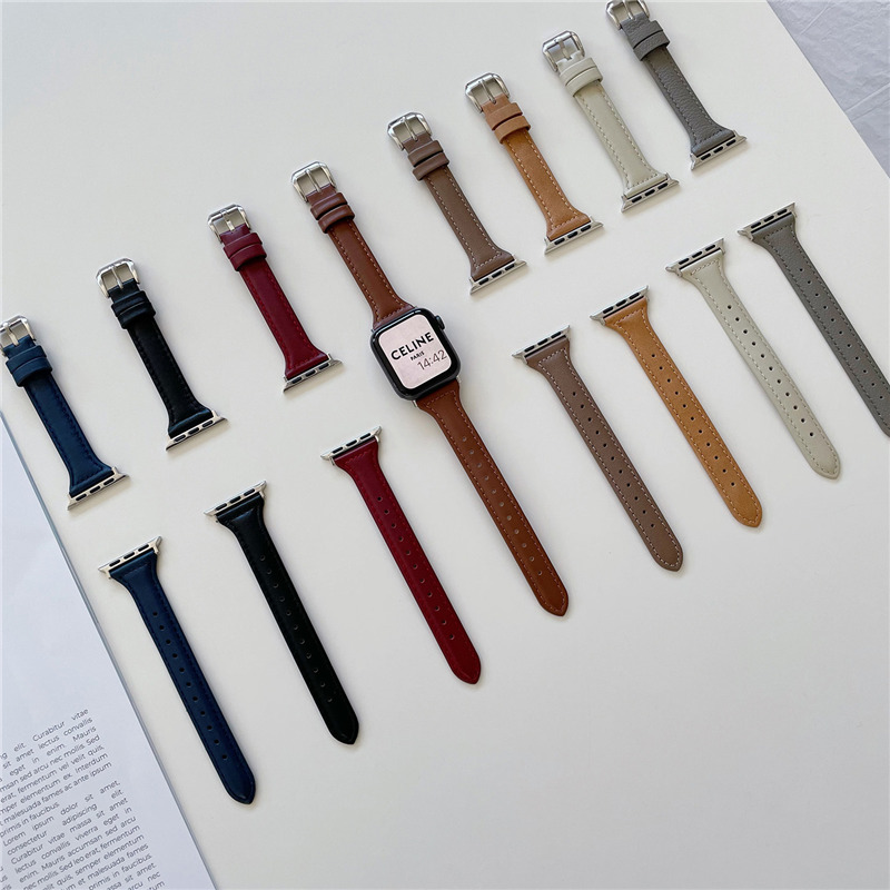 leather bracelet slim strap for iwatch