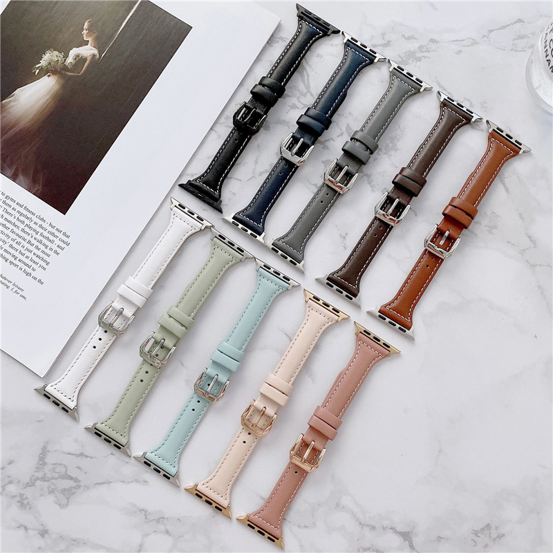 leather bracelet slim strap for iwatch