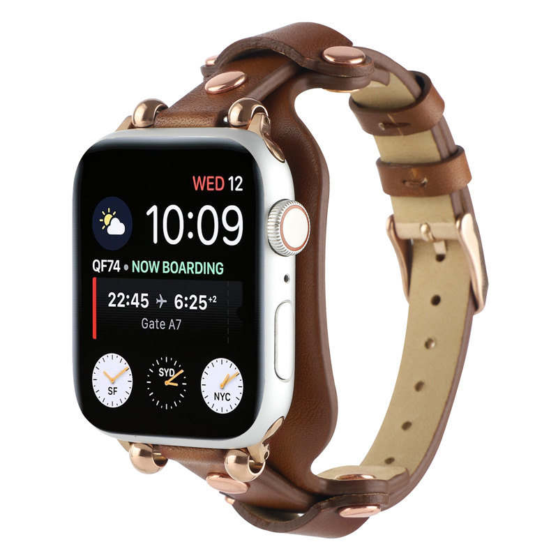 leather wrist band strap bracelet for iwatch apple watch 7