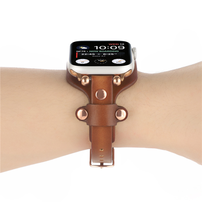 leather wrist band strap bracelet for iwatch apple watch 7