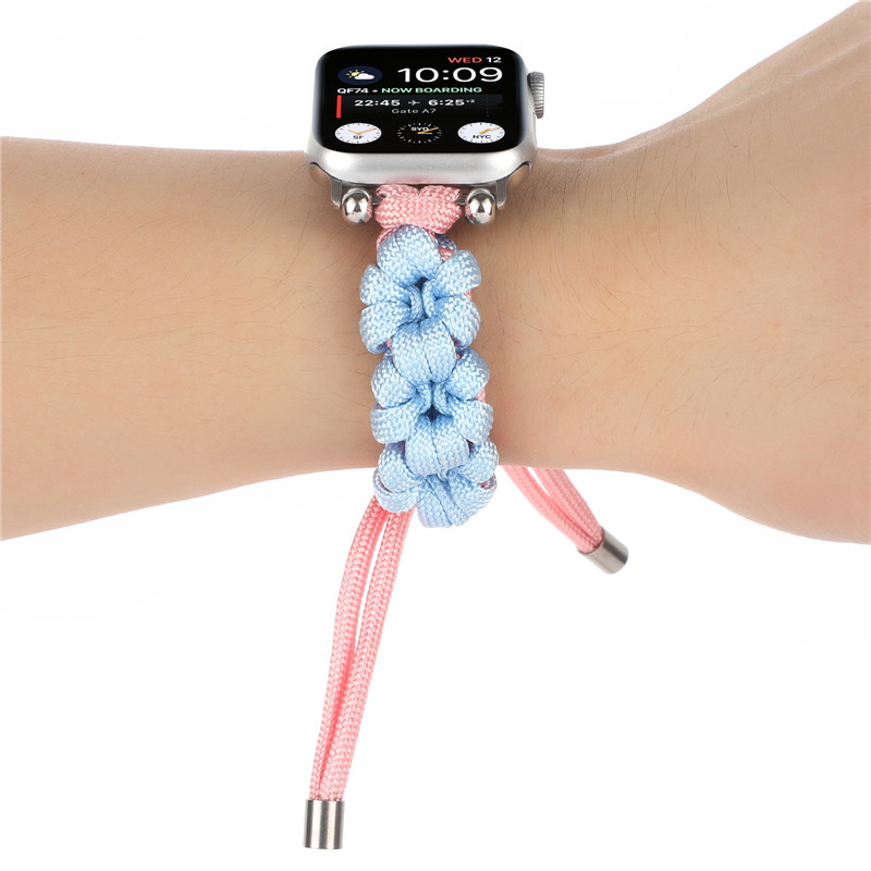 flower beaded nylon straps for iwatch apple watch
