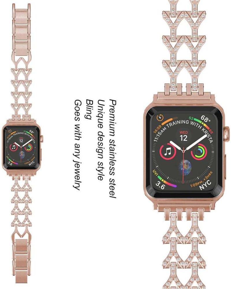 bling lady bracelet metal strap for iwatch apple watch