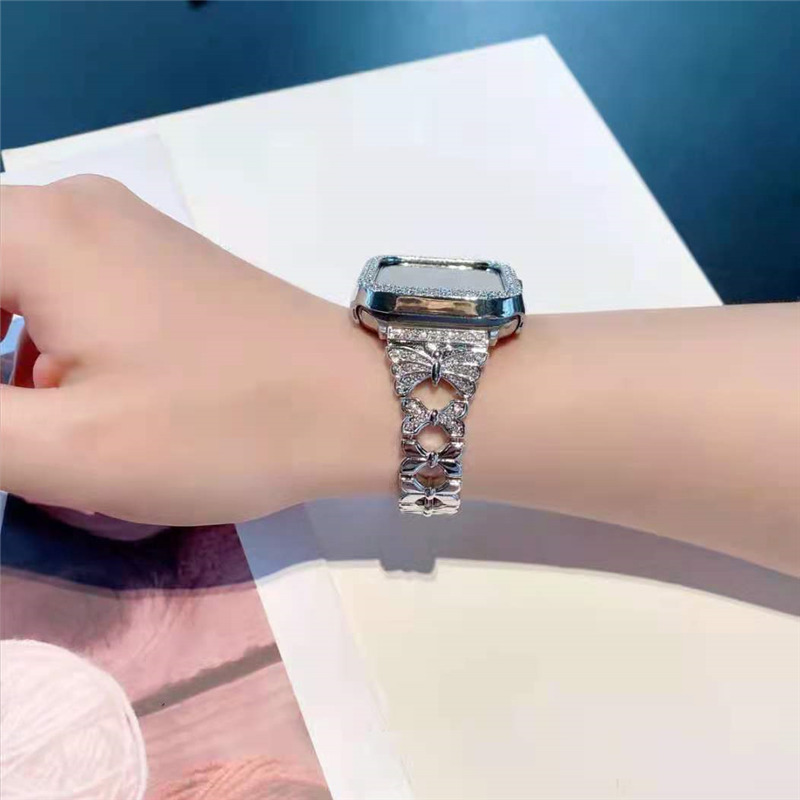 butterfly flower bracelet metal strap for iwatch apple watch