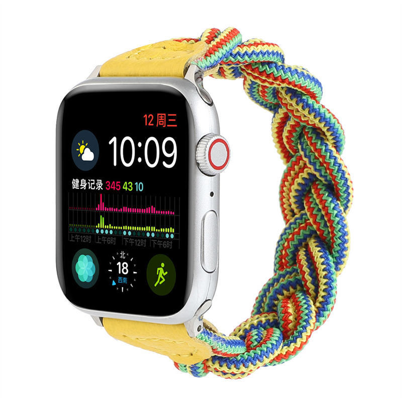 woven elastic wrist band nylon strap for iwatch apple watch