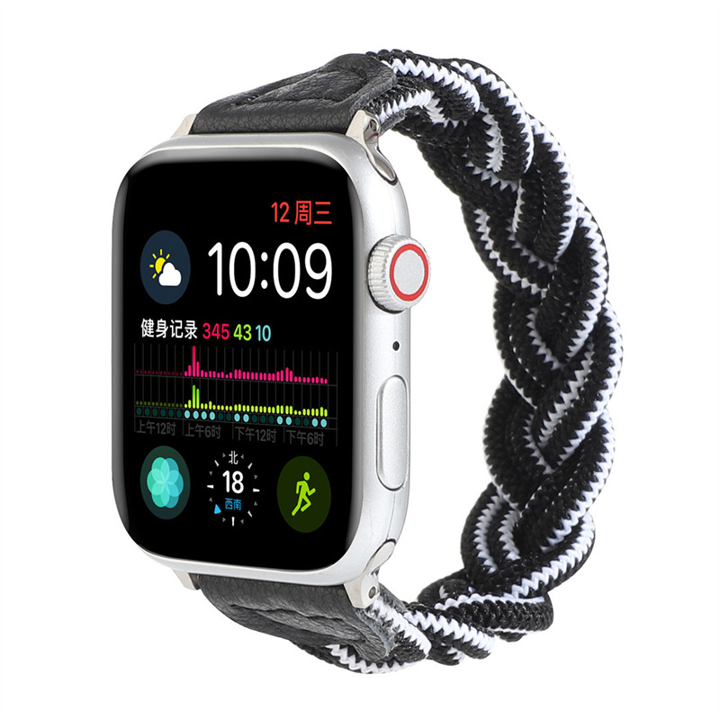 woven elastic wrist band nylon strap for iwatch apple watch