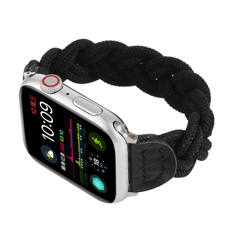 woven elastic wrist band nylon strap for iwatch apple watch