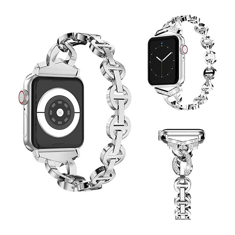 bling lady jewelry bracelet metal band for iwatch apple watch