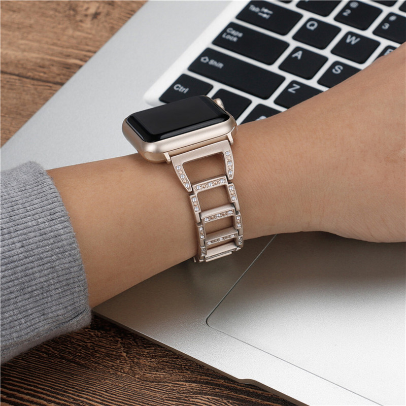 bling bracelet stainless steel strap metal band for iWatch apple watch