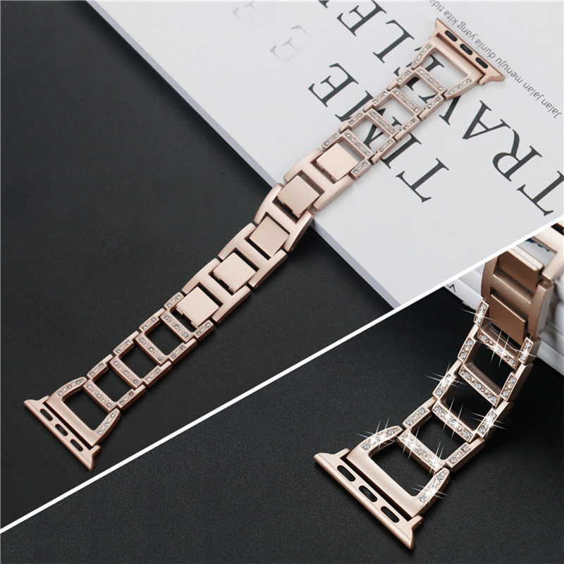 bling bracelet stainless steel strap metal band for iWatch apple watch