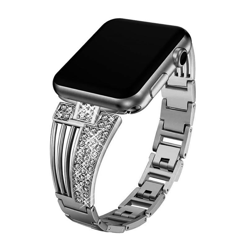 crystal diamond bling bracelet stainless steel strap for iwatch apple watch