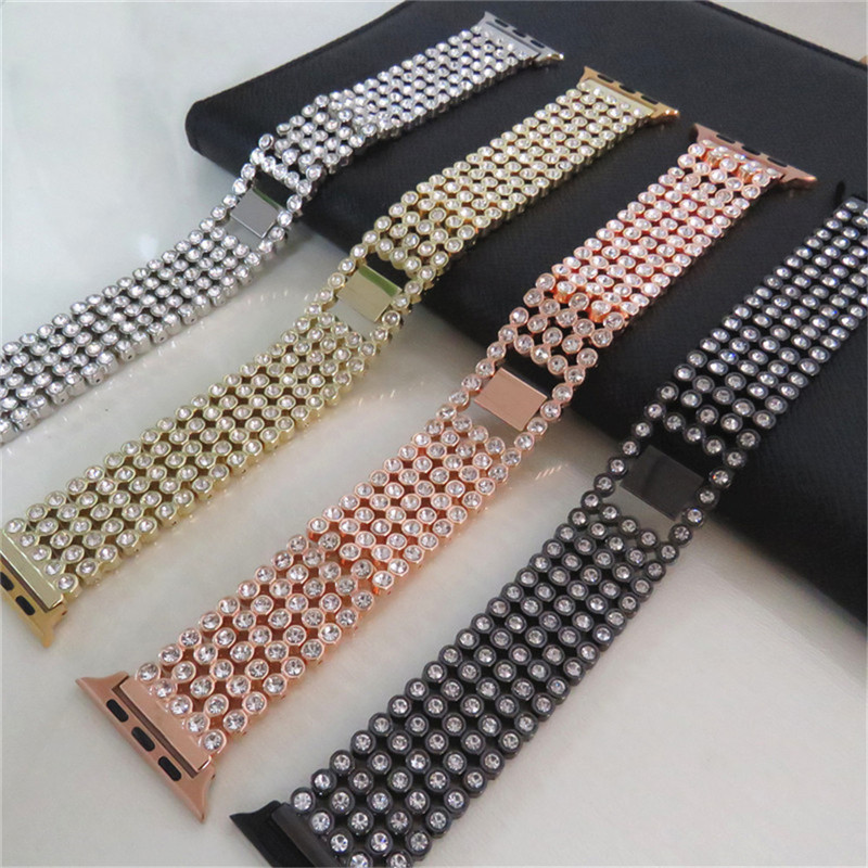 lady bracelet diamond metal strap for iwatch apple watch
