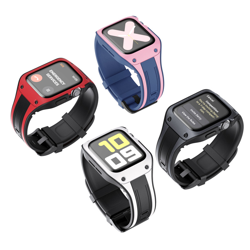 soft TPU strap sport band with frame case for iWatch apple watch