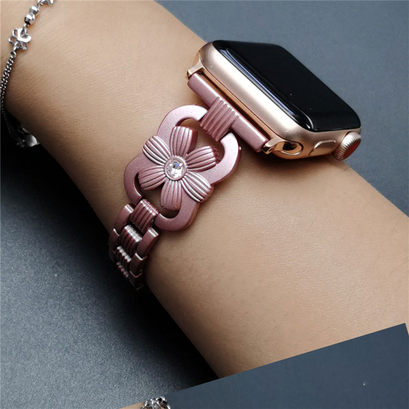 flower metal bracelet alloy strap for iWatch apple watch