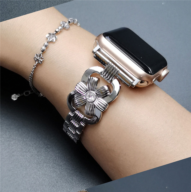 flower metal bracelet alloy strap for iWatch apple watch