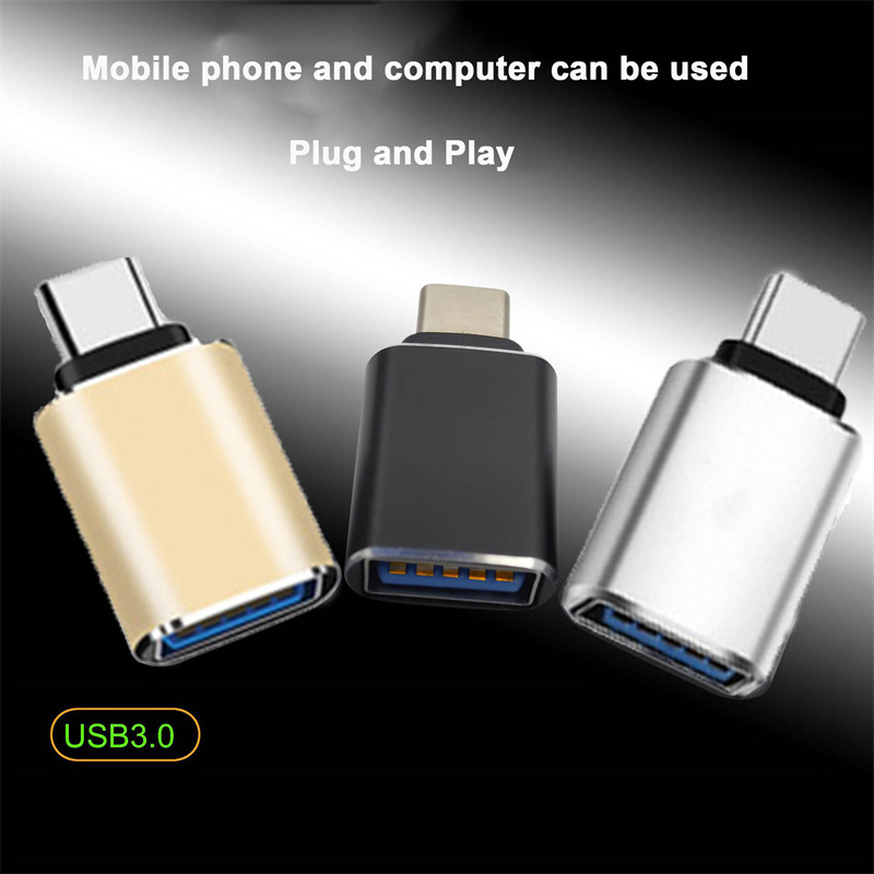 metal shell usb 3.0 to type c otg adapter