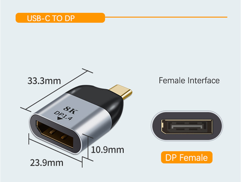 type c to dp adapter video convertor