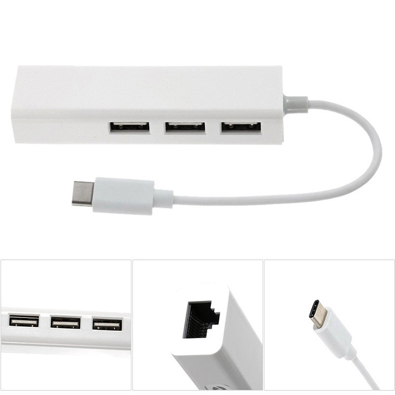 type c usb hub to rj45 network card adapter