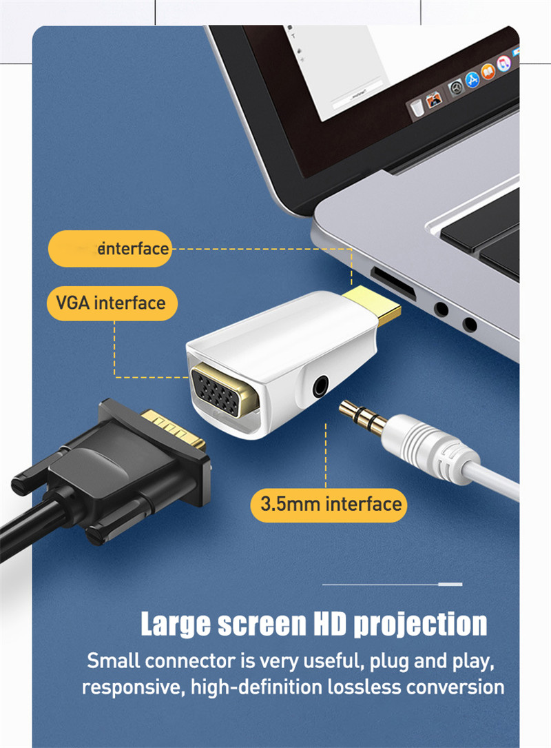 hdmi to vga adapter male to female video cable convertor