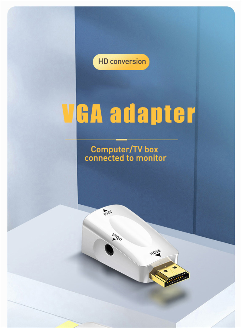 hdmi to vga adapter male to female video cable convertor