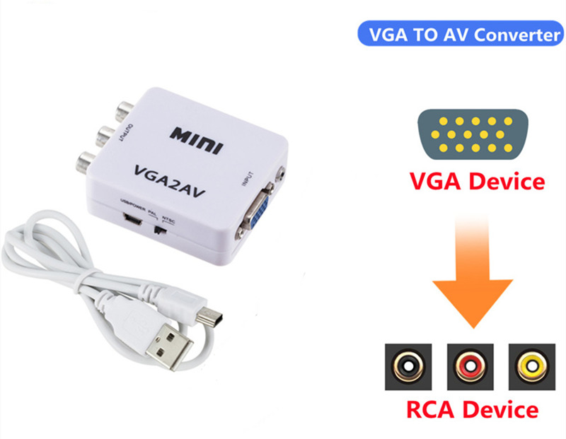 mini vga to av adapter video convertor