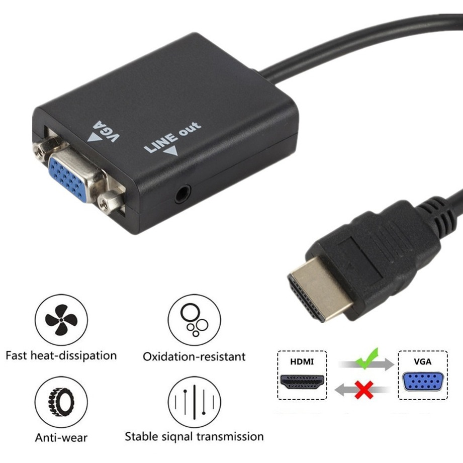 1080P hdmi to vga adapter cable video convertor