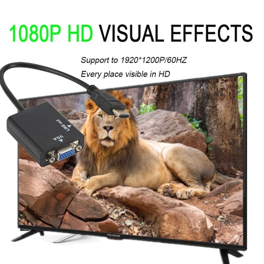 1080P hdmi to vga adapter cable video convertor