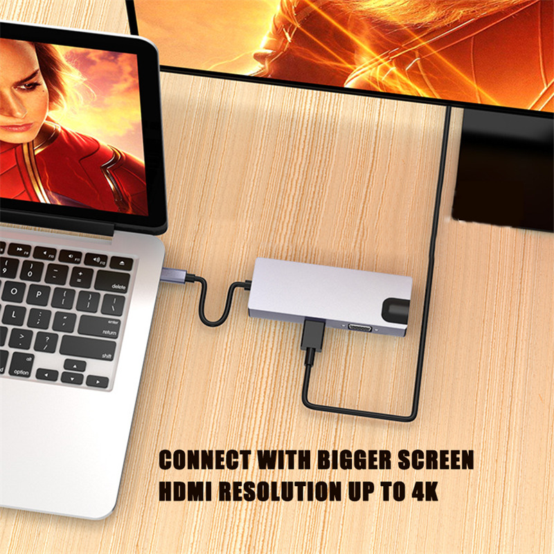 8 in 1 type c hub to hdmi vga usb3.0 pd fast charge sd tf card rj45 dock station 8 in 1 type c hub to hdmi vga usb3.0 pd fast charge sd tf card rj45 dock station