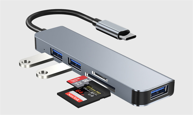 5 in 1 type c usb hub