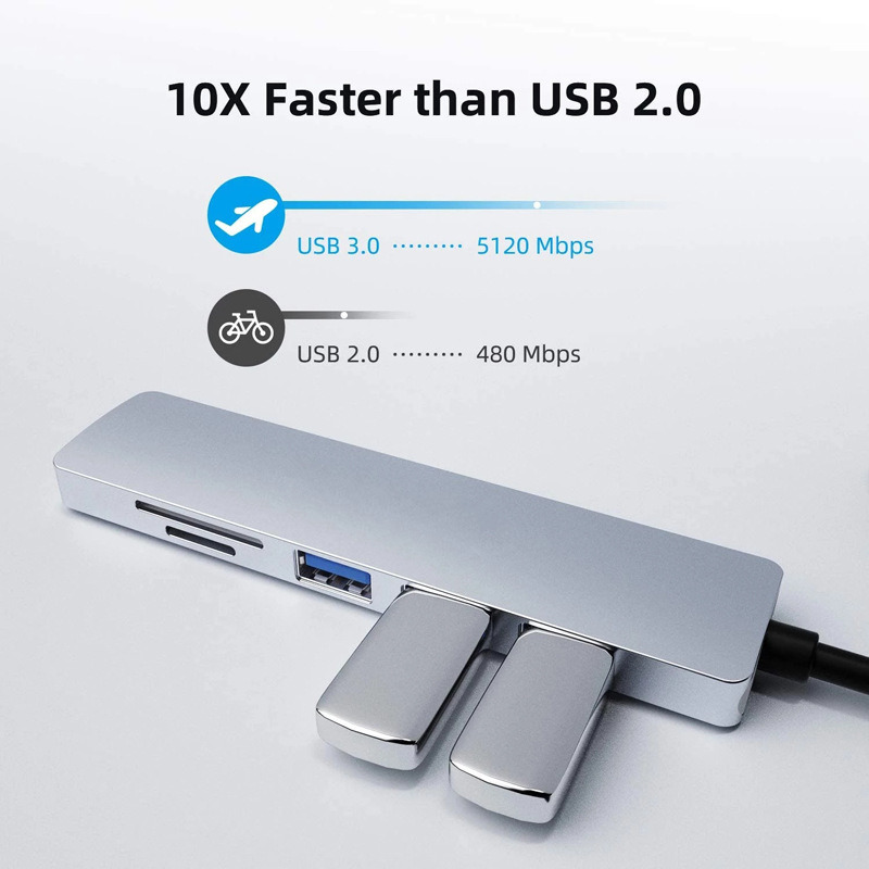7 in1 type-C to usb c hdmi usb hub sd tf card reader adapter dock