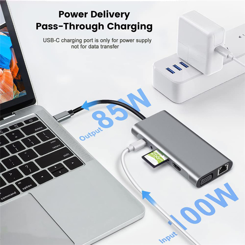 11 in 1 type-c hub to hdmi rj45 usb pd sd tf adapter docking station 11 in 1 type-c hub to hdmi usb rj45 pd sd tf adapter docking station