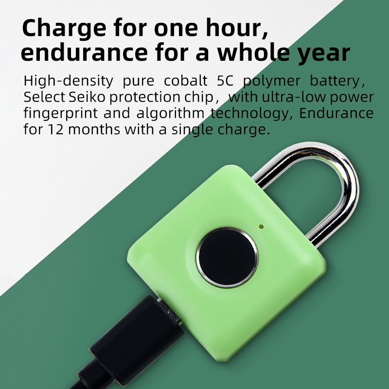 keyless USB rechargeable smart lock fingerprint padlock quick unlock keyless USB rechargeable smart lock fingerprint padlock quick unlock