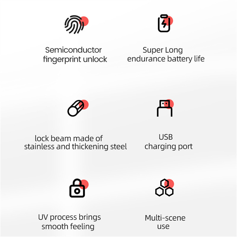 keyless USB rechargeable smart lock fingerprint padlock quick unlock keyless USB rechargeable smart lock fingerprint padlock quick unlock