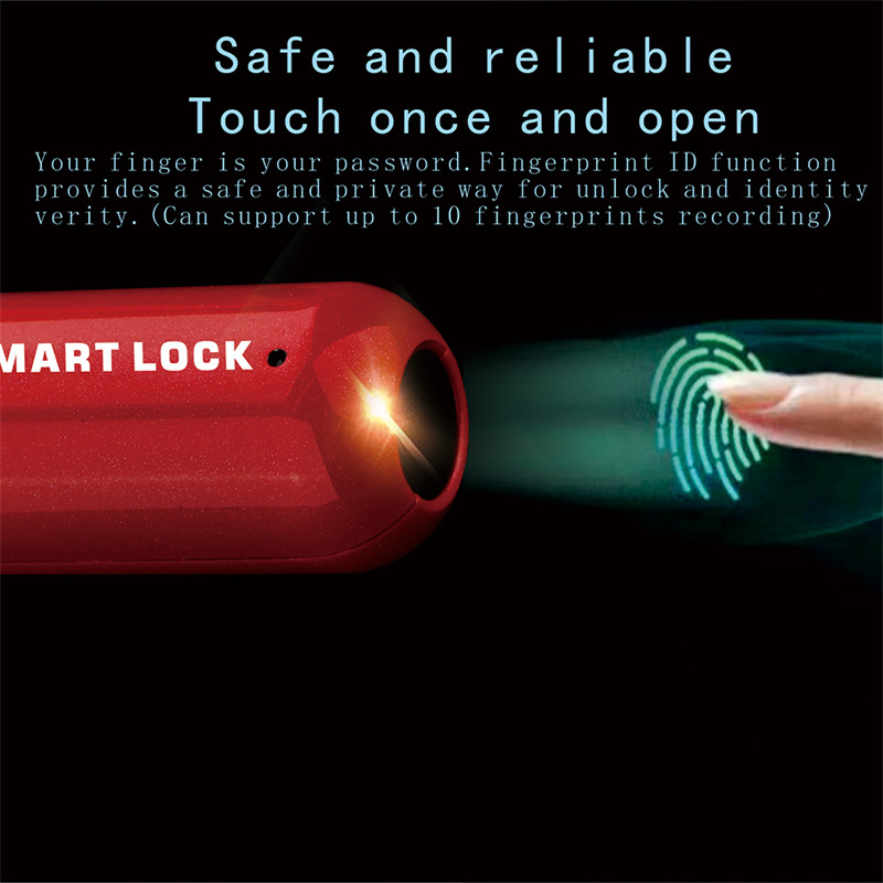 smart fingerprint padlock keyless rechargeable lock