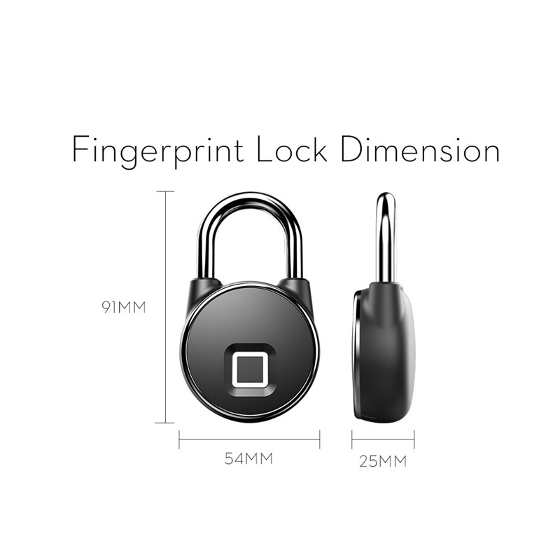 app controlled fingerprint padlock smart lock