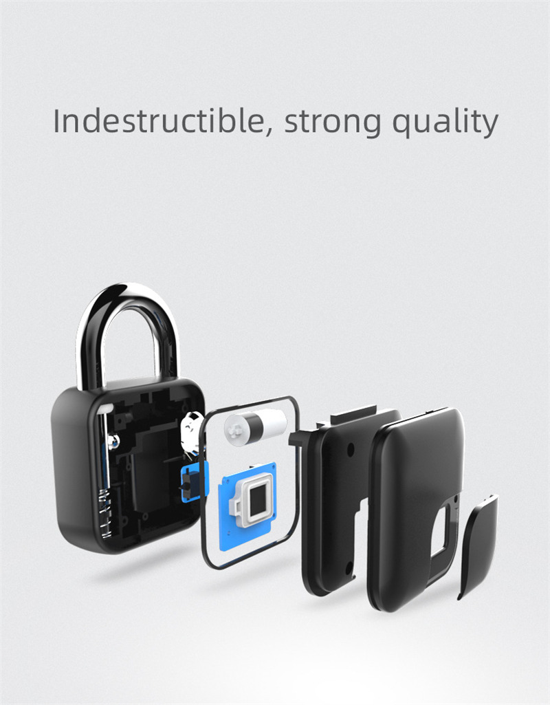 tuya app controlled fingerprint padlock bluetooth smart lock