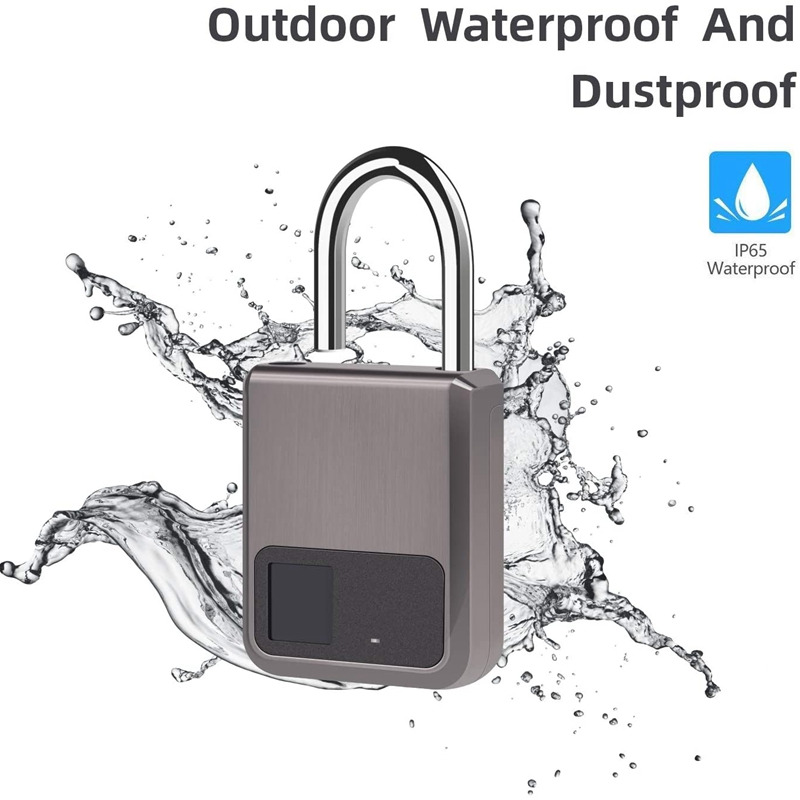 fingerprint padlock waterproof keyless security smart lock