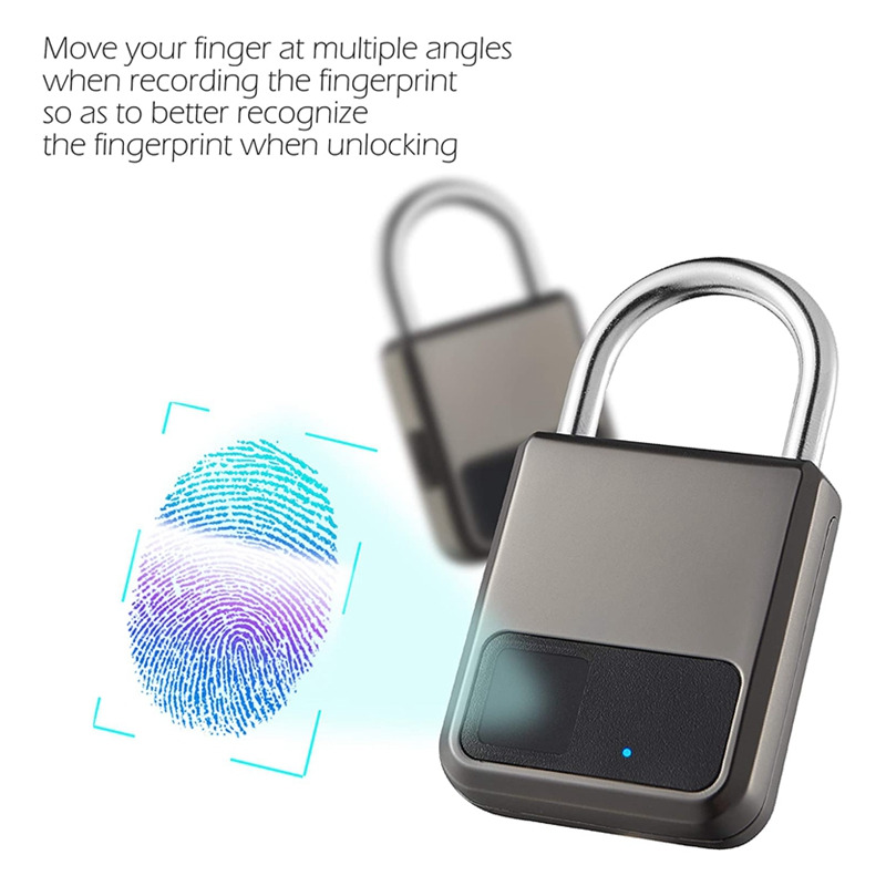 fingerprint padlock waterproof keyless security smart lock