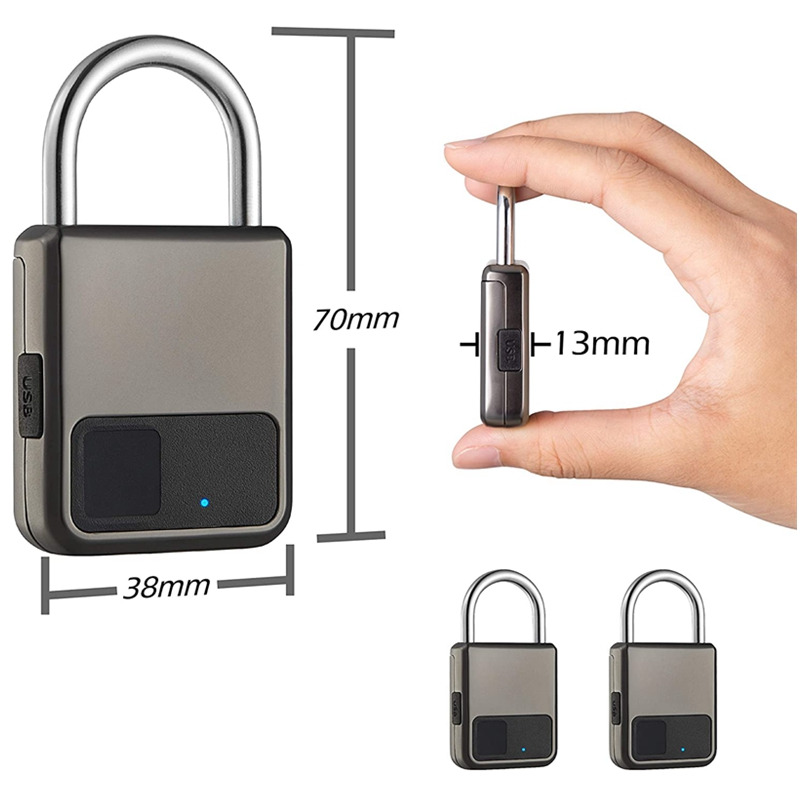 fingerprint padlock waterproof keyless security smart lock