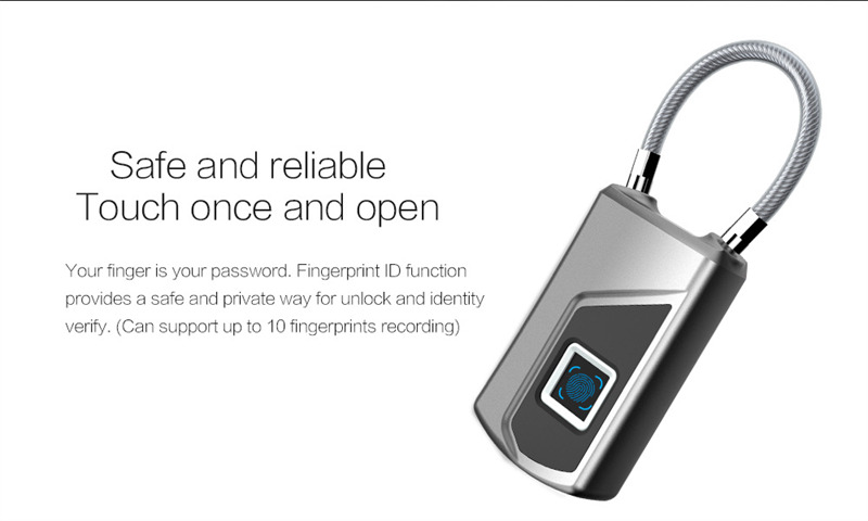 fingerprint padlock waterproof keyless backpack smart lock