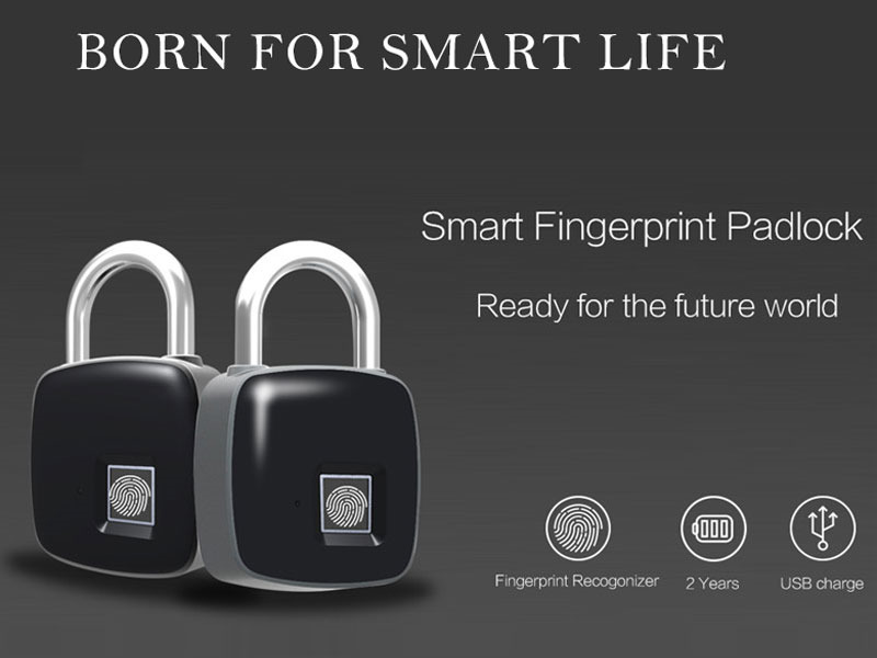 waterproof fingerprint padlock door cabinet smart lock