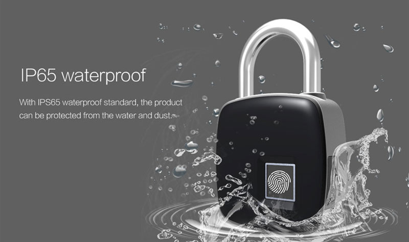 waterproof fingerprint padlock door cabinet smart lock