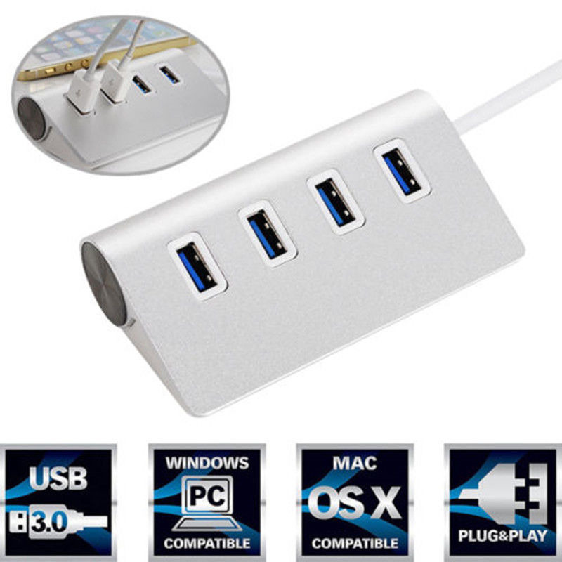 aluminum high speed 4 ports usb hub splitter