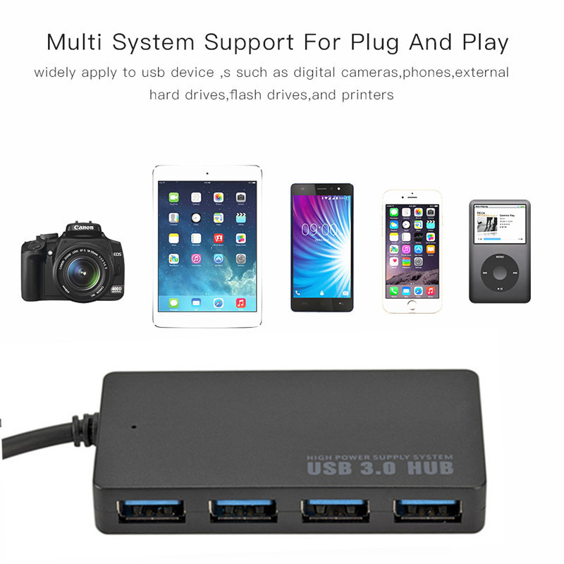 high speed 4 ports usb 3.0 hub splitter adapters