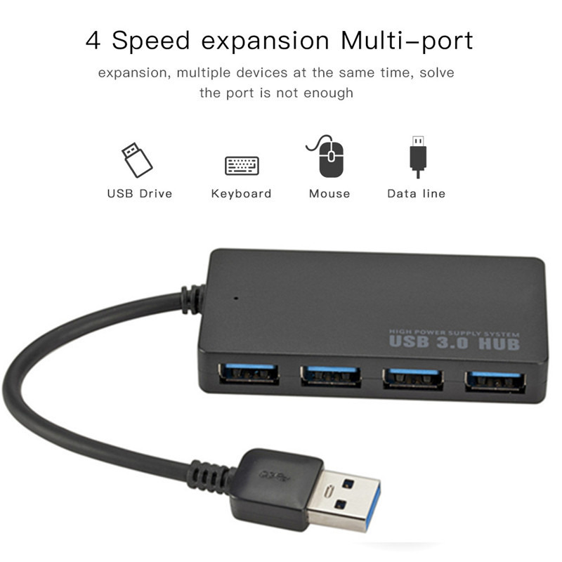 high speed 4 ports usb 3.0 hub splitter adapters