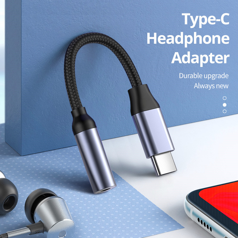 Type C to 3.5mm jack audio cable adapter